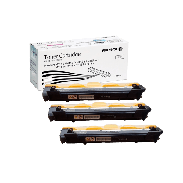 Genuine Fuji Xerox CT202137 Black Toner Cartridge 3 Pack