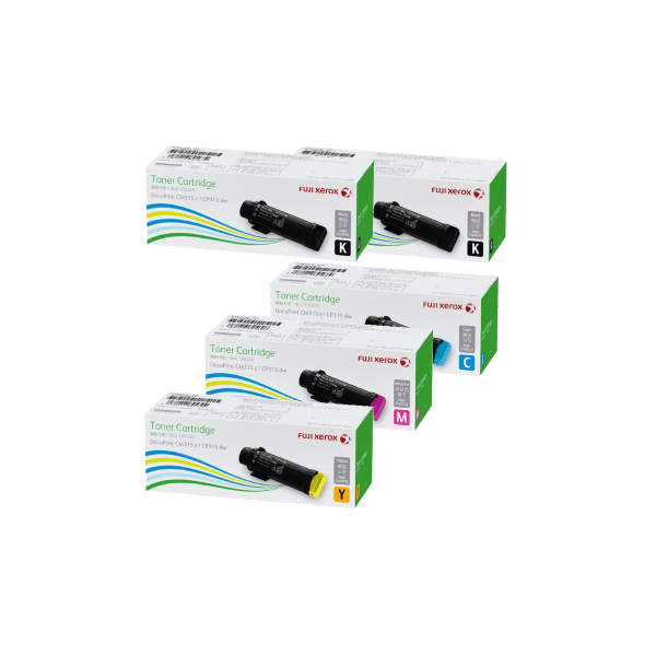 Genuine Fuji Xerox CP315 CM315 Toner Value Pack PLUS EXTRA BLACK