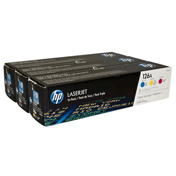 Genuine HP 126A Colour Toner Cartridge Value Pack