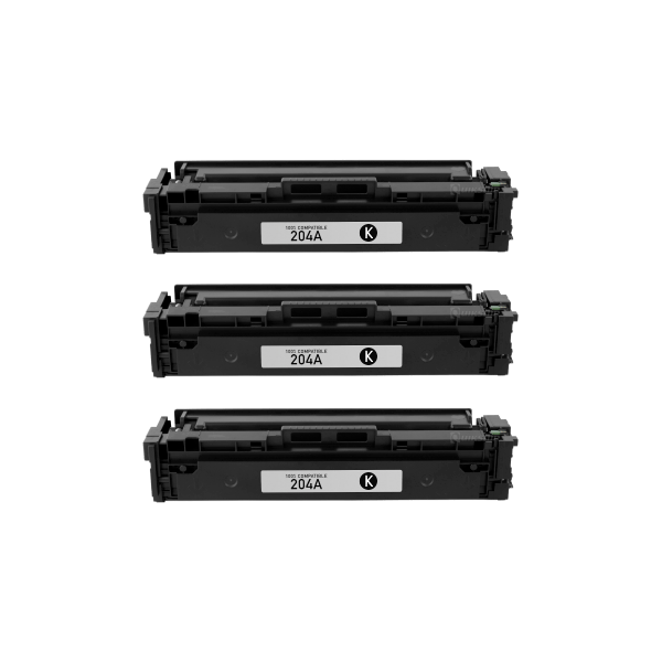 Compatible HP 204A Black Toner CF510A 3 PACK