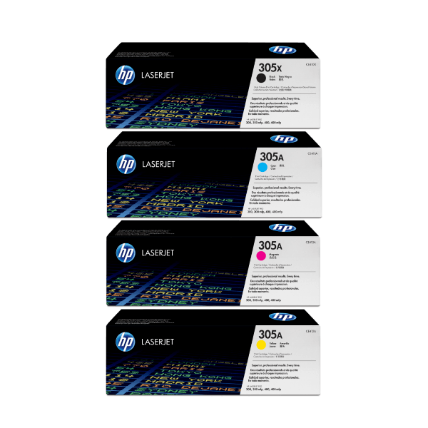 Genuine HP 305 Toner Cartridge Value Pack (inc high yield black)