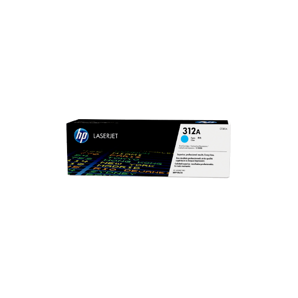 Genuine HP 312A Cyan Toner Cartridge CF381A