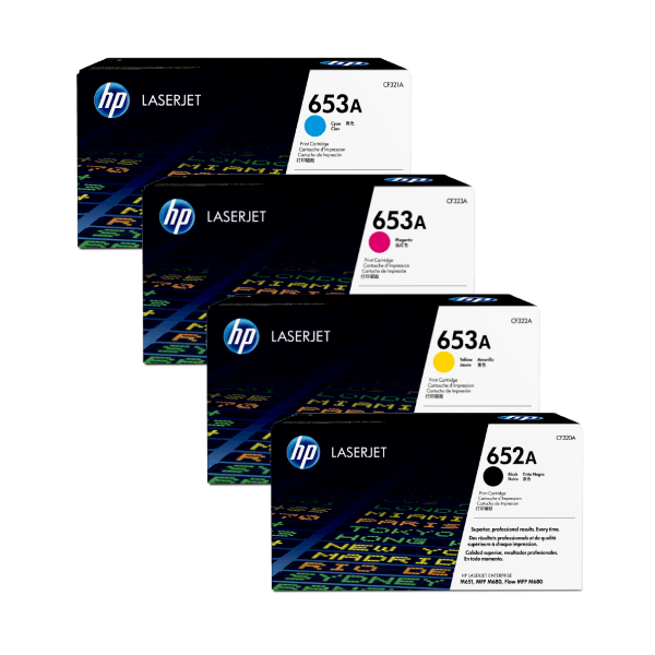 Genuine HP 652A 653A Toner Value Pack