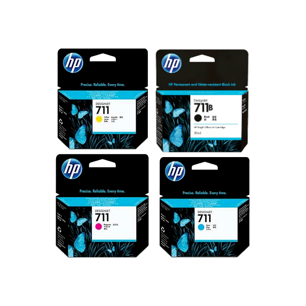 Genuine HP 711 Ink Value Combo Pack High Yield