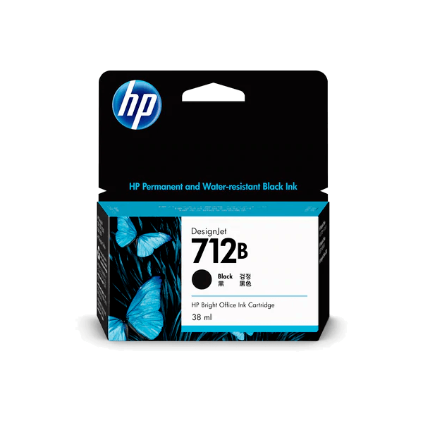 Genuine HP 712B Black Ink 3ED28A