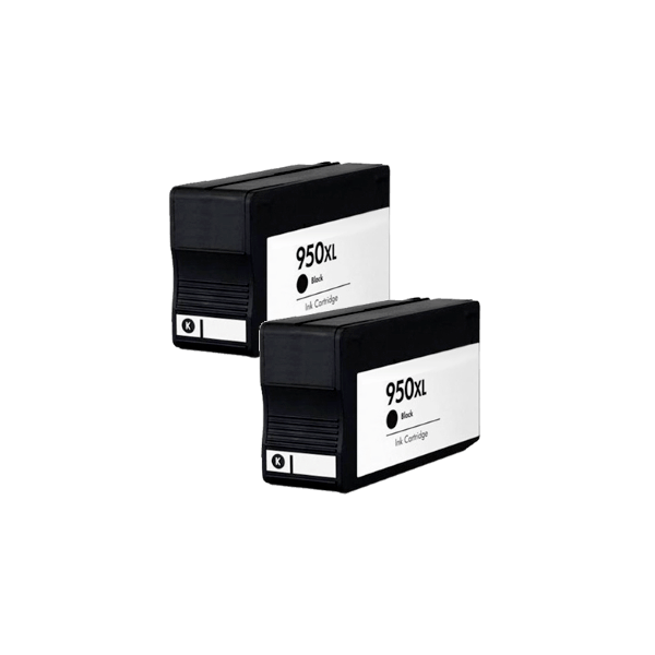 Compatible HP 950XL Black Ink High Yield CN045AA 2 PACK