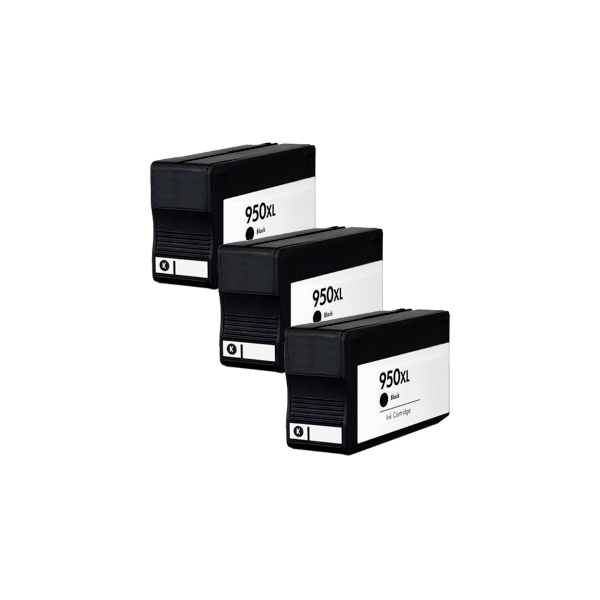 Compatible HP 950XL Black Ink High Yield CN045AA 3 PACK