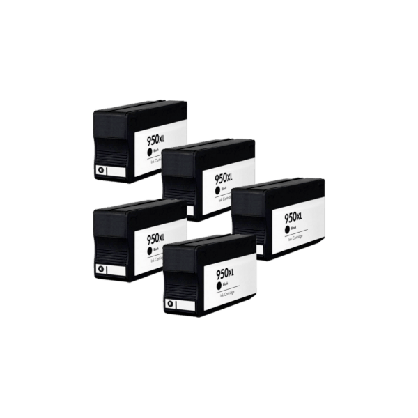 Compatible HP 950XL Black Ink High Yield CN045AA 5 PACK