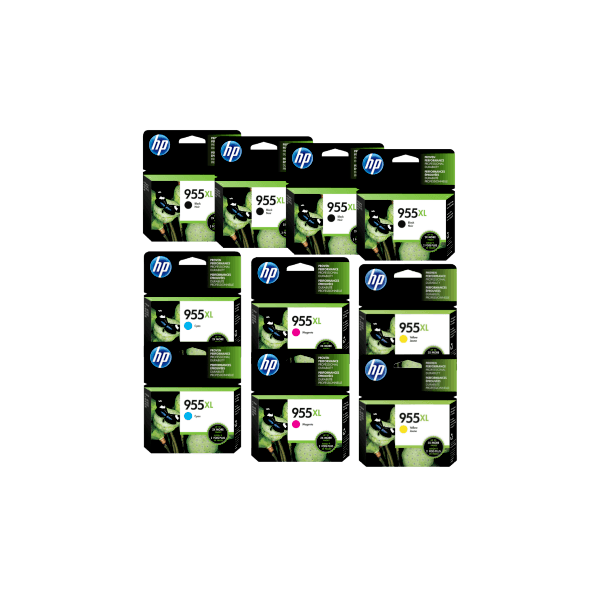 Genuine HP 955XL Ink Double Value Pack PLUS 2 EXTRA BLACK