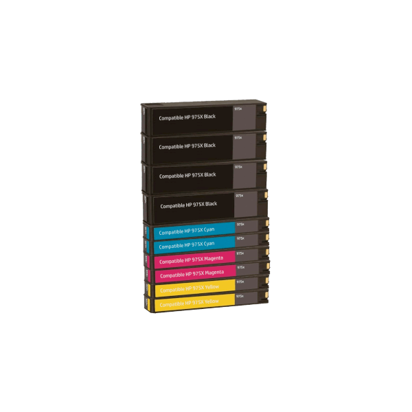 Compatible HP 975a High Yield Ink Double Value Pack PLUS 2 EXTRA BLACKS