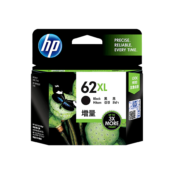 Genuine HP 62XL Black Ink Cartridge C2P05AA