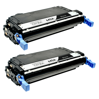 Compatible HP 645A Black Toner Cartridge C9730A 2 PACK