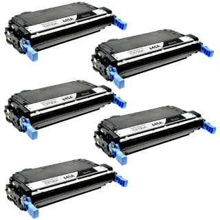 Compatible HP 645A Black Toner Cartridge C9730A 5 PACK