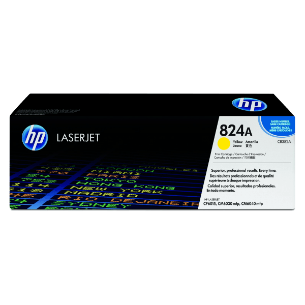 Genuine HP 824A Yellow Toner Cartridge CB382A