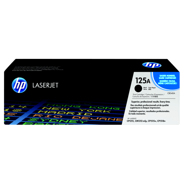 Genuine HP 125A Black Toner Cartridge CB540A