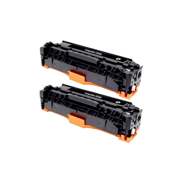 Compatible HP 125A Black Toner Cartridge CB540A 2 PACK