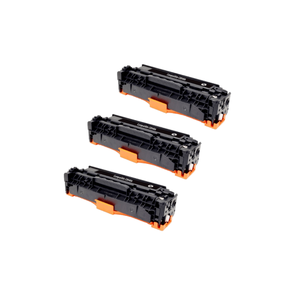 Compatible HP 125A Black Toner Cartridge CB540A 3 PACK