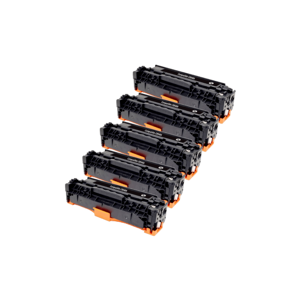 Compatible HP 125A Black Toner Cartridge CB540A 5 PACK