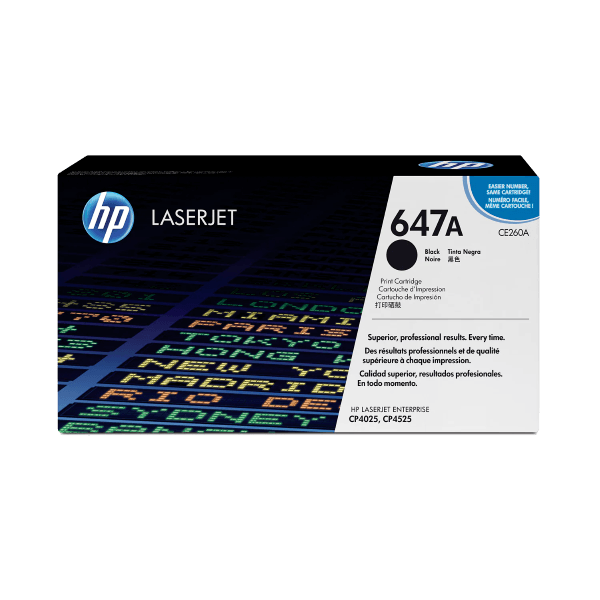 Genuine HP 647A Black Toner CE260A