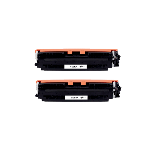 Compatible HP 126A Black Toner Cartridge CE310A 2 PACK