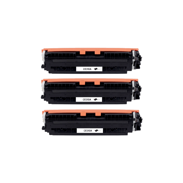 Compatible HP 126A Black Toner Cartridge CE310A 3 PACK