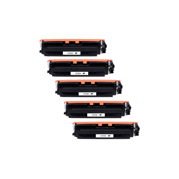 Compatible HP 126A Black Toner Cartridge CE310A 5 PACK