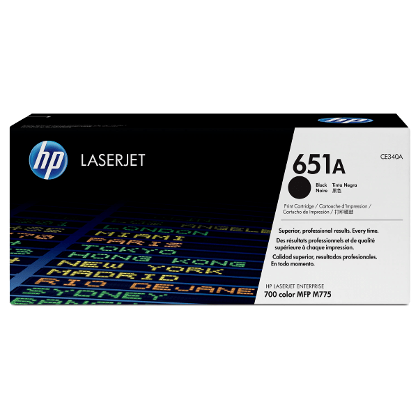 Genuine HP 651A Black Toner Cartridge CE340A