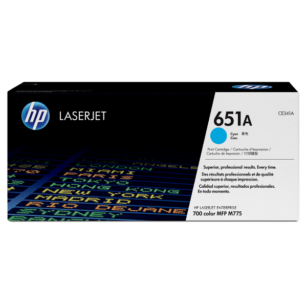 Genuine HP 651A Cyan Toner Cartridge CE341A