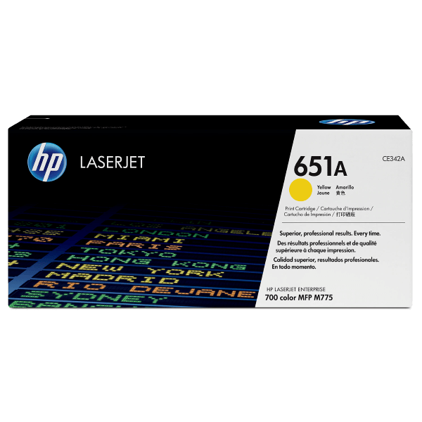 Genuine HP 651A Yellow Toner Cartridge CE342A