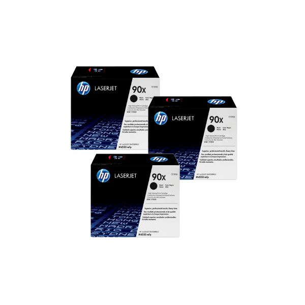 Genuine HP 90X Toner High Yield CE390X 3 PACK