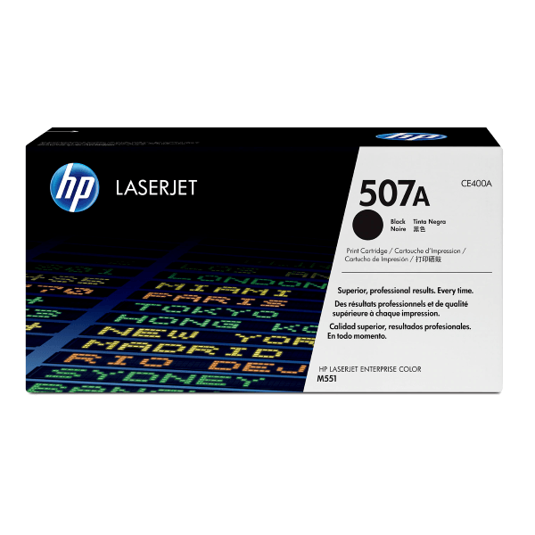 Genuine HP 507A Black Toner Cartridge CE400A