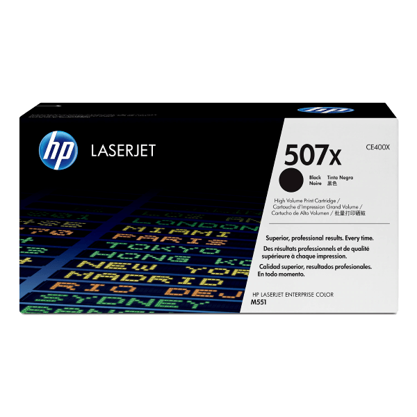 Genuine HP 507X Black Toner Cartridge High Yield CE400X