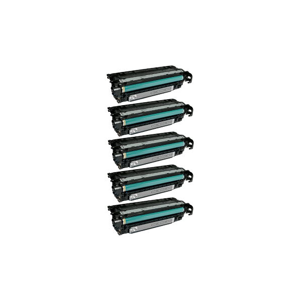 Compatible HP 507X Black Toner Cartridge High Yield CE400X 5 PACK