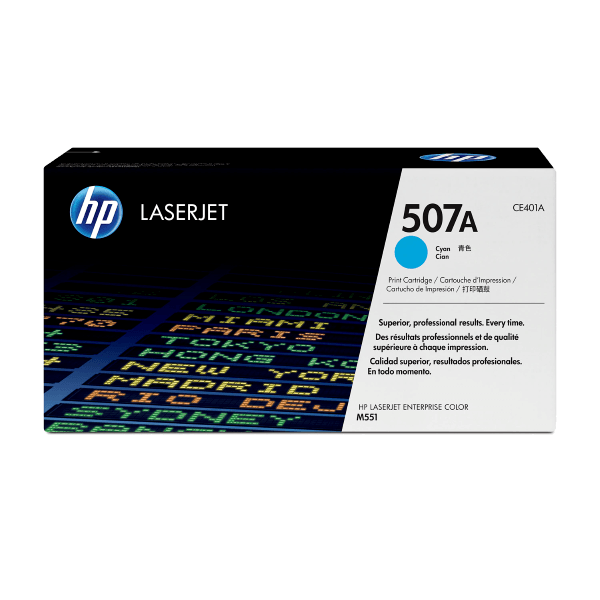 Genuine HP 507A Cyan Toner Cartridge CE401A