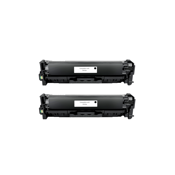 Compatible HP 305X Black Toner Cartridge CE410X 2 PACK