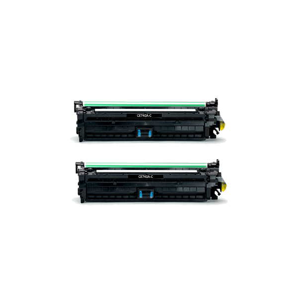 Compatible HP 307A Black Toner Cartridge CE740A 2 PACK