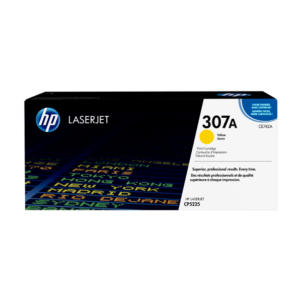 Genuine HP 307A Yellow Toner Cartridge CE742A