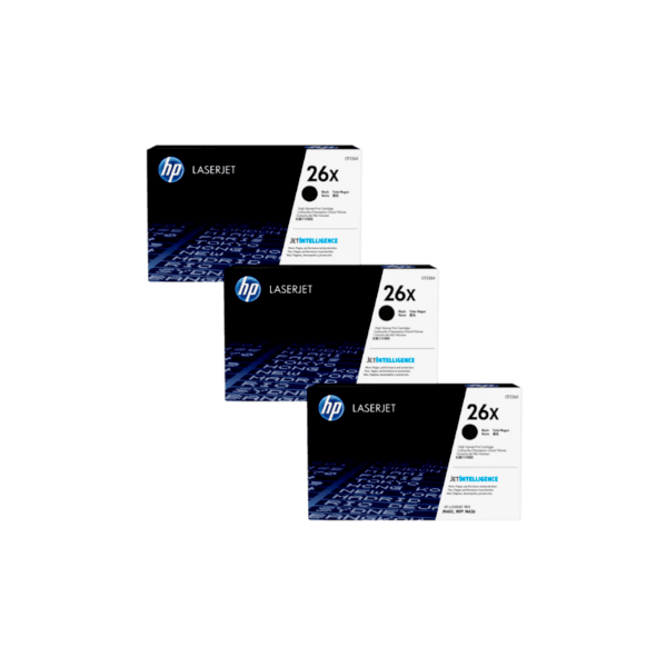 Genuine HP 26X Toner Cartridge 3 PACK CF226X