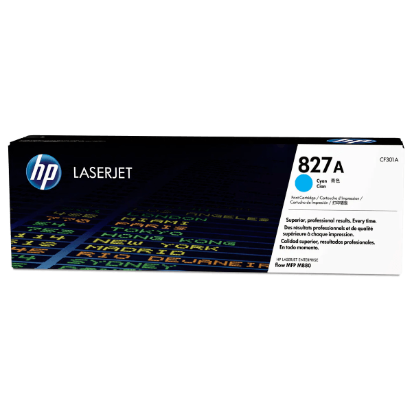 Genuine HP 827A Cyan Toner Cartridge CF301A