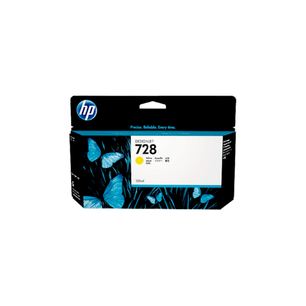 Genuine HP 728 F9J65A Yellow Ink Cartridge 130ml