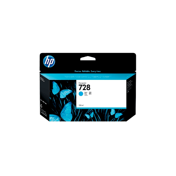 Genuine HP 728 F9J67A Cyan Ink Cartridge 130ml