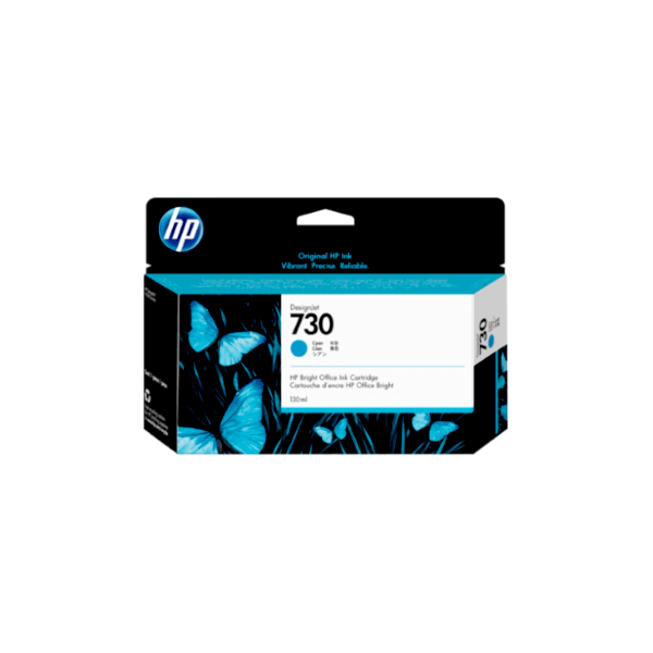 Genuine HP 730 P2V62A Cyan Ink 130ml