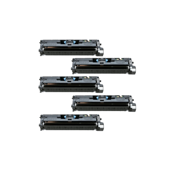 Compatible HP 122A Black Toner Cartridge Q3960A 5 PACK