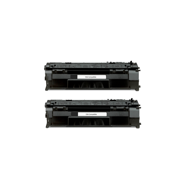 Compatible HP 53A Toner Cartridge Q7553A 2 PACK