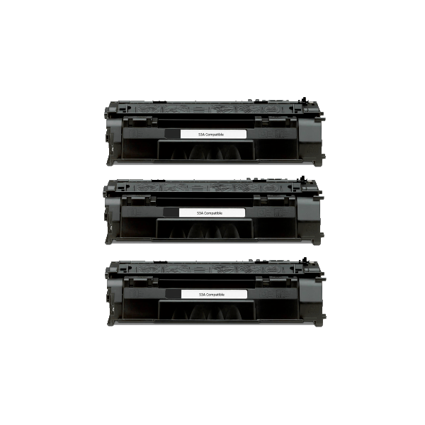 Compatible HP 53A Toner Cartridge Q7553A 3 PACK