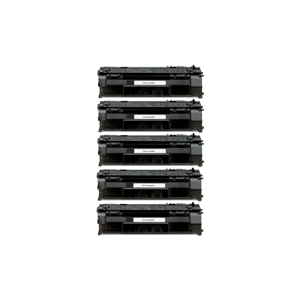 Compatible HP 53A Toner Cartridge Q7553A 5 PACK