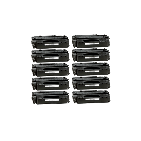 Compatible HP 53X Toner Cartridge Q7553X 10 PACK