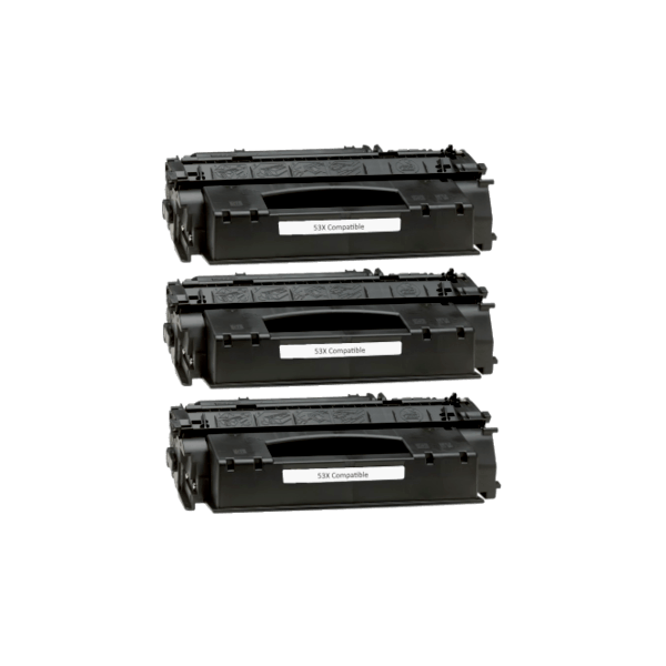 Compatible HP 53X Toner Cartridge Q7553X 3 PACK