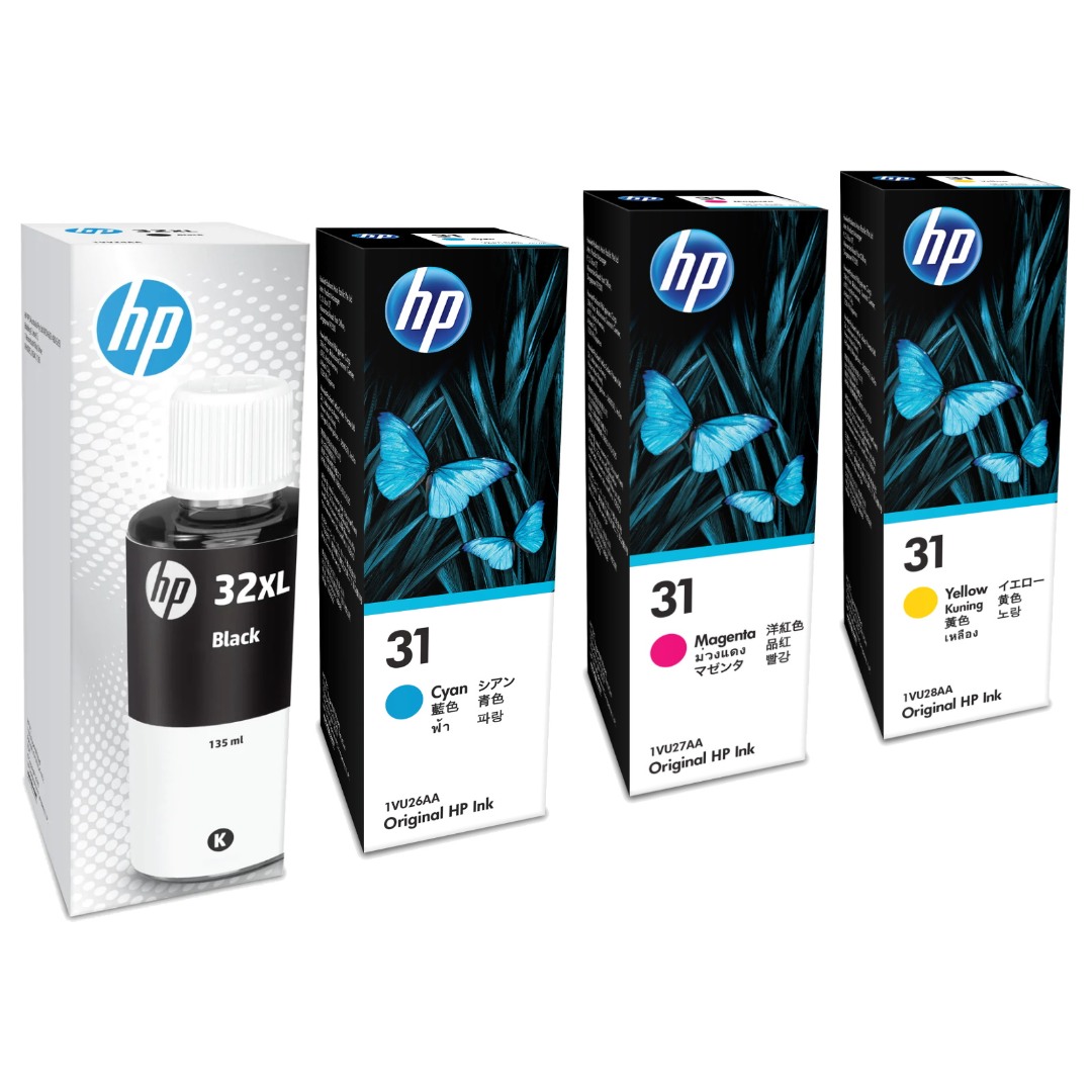 Genuine HP 32XL 31 Smart Tank Ink Bottle Value Pack