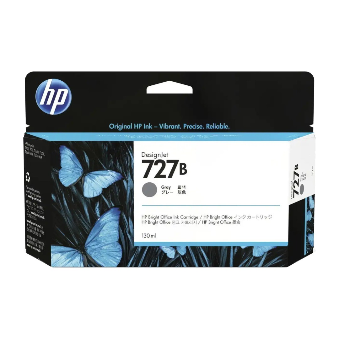 Genuine HP No 727b 3WX15A Grey Ink Cartridge 130ml